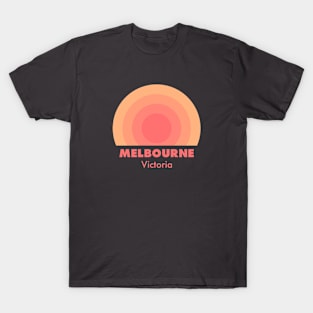 Melbourne Australia Retro Orange T-Shirt